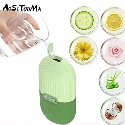 Silicone Ice Face Roller Contour and Shrink Pores,Remove Dark Circles,Massage Skin Beauty Facial Roller for Eyes,Neck,Care Tool